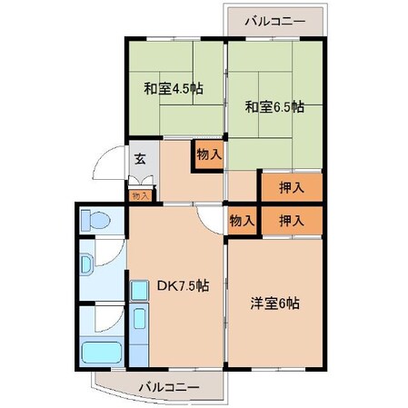 カーム北柏の物件間取画像